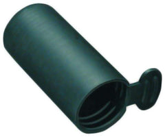 Caplugs - 0.609" ID, Round Head, Tear-Tab Masking Cap - 1-15/64" Long, Vinyl, Black - Apex Tool & Supply