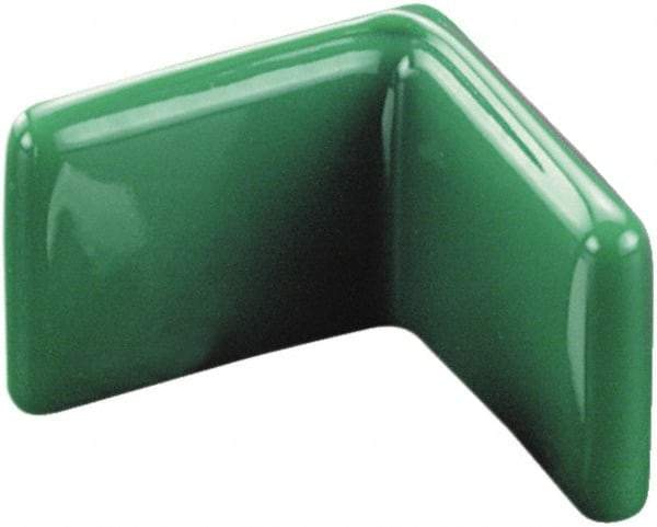 Caplugs - 1-1/4" x 1/8", Flexible Push-On L-Frame End Cap - 1/2" Long, Vinyl, Yellow - Apex Tool & Supply