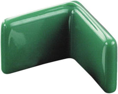 Caplugs - 1-1/2" x 1/8", Flexible Push-On L-Frame End Cap - 1/2" Long, Vinyl, Orange - Apex Tool & Supply