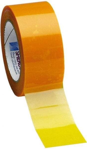 Caplugs - 45mm Wide x 72 Yd Long Yellow Polyester Film High Temperature Masking Tape - Series PC30-45MM, 3.5 mil Thick - Apex Tool & Supply