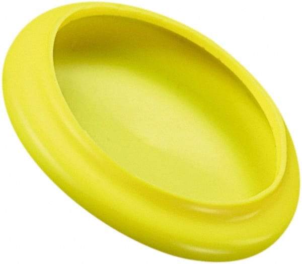 Caplugs - Flexible, Round Head Flange Cap - 4.94" OD, 1/16" Long, Vinyl, Green - Apex Tool & Supply