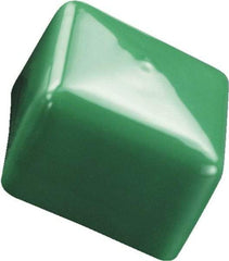 Caplugs - Square Head Tube Cap - 0.38" OD, 1/2" Long, Vinyl, White - Apex Tool & Supply