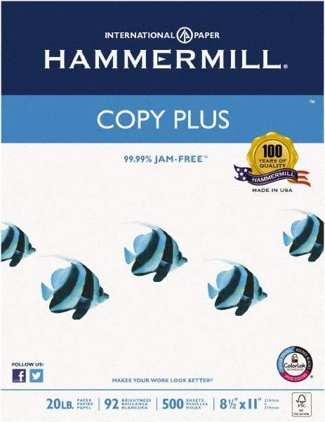 Hammermill - 8-1/2" x 11" White Copy Paper - Use with Laser Printers, Copiers, Fax Machines, Multifunction Machines - Apex Tool & Supply