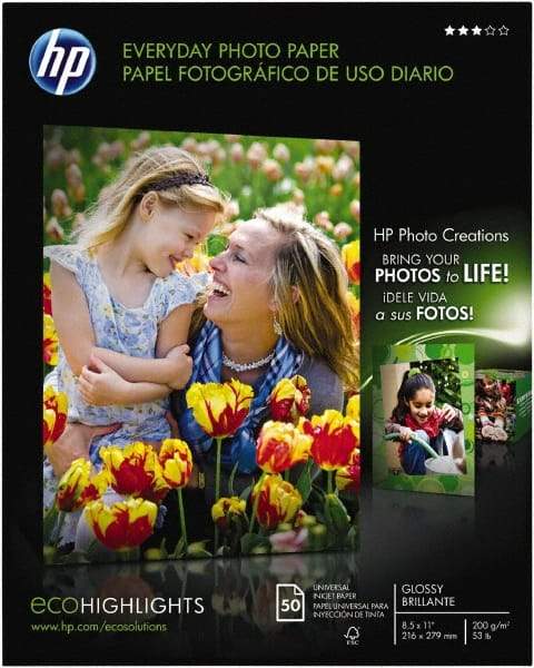 Hewlett-Packard - 8-1/2" x 11" Photo Paper - Use with Inkjet Printers - Apex Tool & Supply