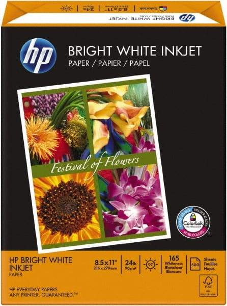 Hewlett-Packard - 8-1/2" x 11" White Colored Copy Paper - Use with Inkjet Printers - Apex Tool & Supply