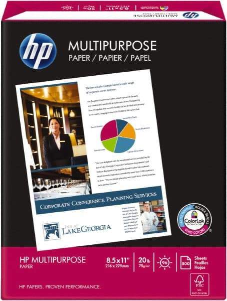 Hewlett-Packard - 8-1/2" x 11" White Copy Paper - Use with Copiers, Inkjet Printers, Laser Printers, Fax Machines - Apex Tool & Supply