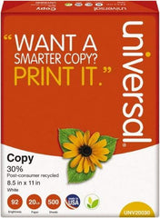 UNIVERSAL - 8-1/2" x 11" White Copy Paper - Use with Laser Printers, Copiers, Plain Paper Fax Machines - Apex Tool & Supply
