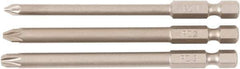 Wiha - #1, #2, #3 Pozidriv Screwdriver Bit - 90mm OAL - Apex Tool & Supply