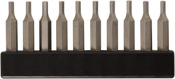 Wiha - 7/64" Hex Screwdriver Bit - 4mm Drive, 28mm OAL - Apex Tool & Supply