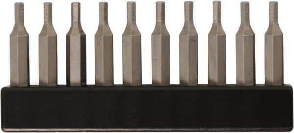 Wiha - 3mm Hex Screwdriver Bit - 4mm Drive, 28mm OAL - Apex Tool & Supply