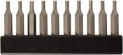 Wiha - 3mm Hex Screwdriver Bit - 4mm Drive, 28mm OAL - Apex Tool & Supply