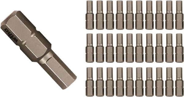 Wiha - 5/64" Hex Screwdriver Bit - 1/4" Drive, 25mm OAL - Apex Tool & Supply