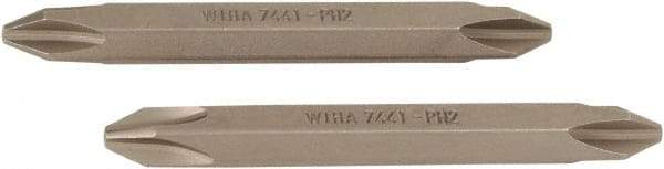 Wiha - #2, Phillips Screwdriver Bit - 1/4" Drive, - Apex Tool & Supply