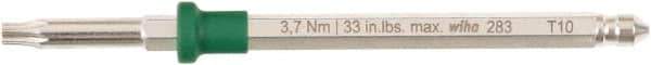 Wiha - 4mm Drive T7 Torx Screwdriver Bit - 75mm OAL - Apex Tool & Supply