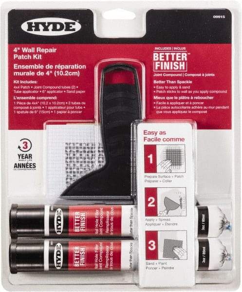 Hyde Tools - 3 oz Kit Drywall/Plaster Repair - White - Apex Tool & Supply