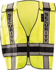 OccuNomix - Size XL High Visibility Yellow Mesh/Solid Public Safety Vest - 63" Chest, ANSI 107-2015, Hook & Loop Closure, 2 Pockets, Polyester - Apex Tool & Supply