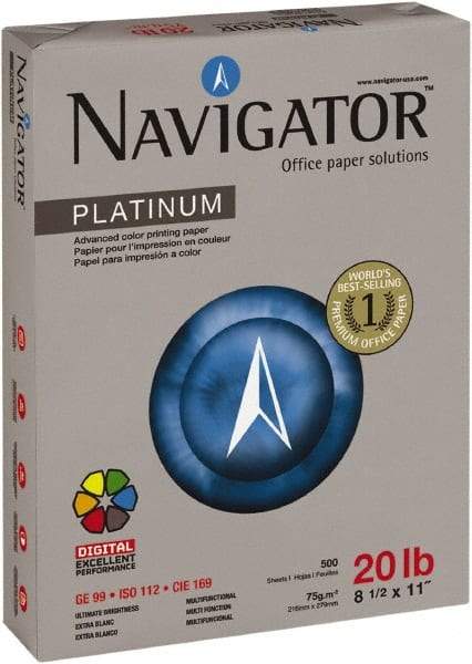 Navigator - 8-1/2" x 11" White Copy Paper - Use with Laser Printers, Copiers, Fax Machines, Multifunction Machines - Apex Tool & Supply