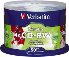 Verbatim - Silver CD-RW Discs - Use with CD, DVD Drives - Apex Tool & Supply