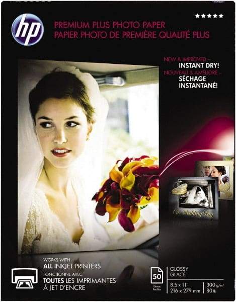 Hewlett-Packard - 8-1/2" x 11" White Photo Paper - Use with Inkjet Printers - Apex Tool & Supply
