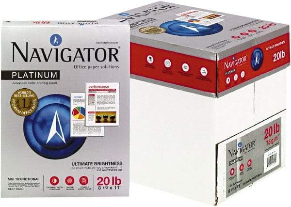 Navigator - 8-1/2" x 11" White Copy Paper - Use with Laser Printers, Copiers, Fax Machines, Multifunction Machines - Apex Tool & Supply