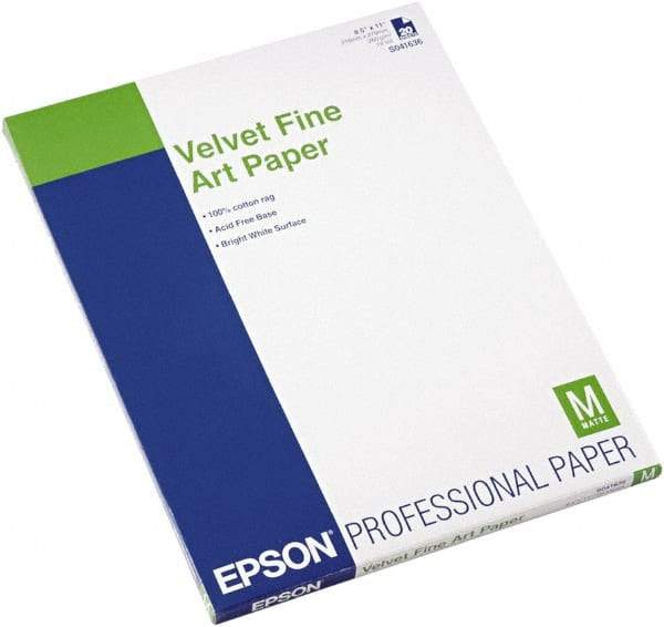 Epson - 8-1/2" x 11" White Photo Paper - Use with Inkjet Printers - Apex Tool & Supply