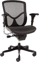 ALERA - 42-3/8" High Ergonomic Multifunction Chair - 28" Wide x 29-1/8" Deep, Breathable-A-Grade Black Mesh Seat, Black - Apex Tool & Supply