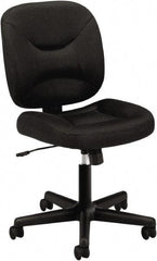 Basyx - 38-1/4" High Task Chair - 24-1/2" Wide x 33-1/2" Deep, Padded Mesh Seat, Black - Apex Tool & Supply