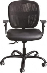 Safco - 37" High Task Chair - 26" Wide x 26" Deep, Vinyl Seat, Black - Apex Tool & Supply