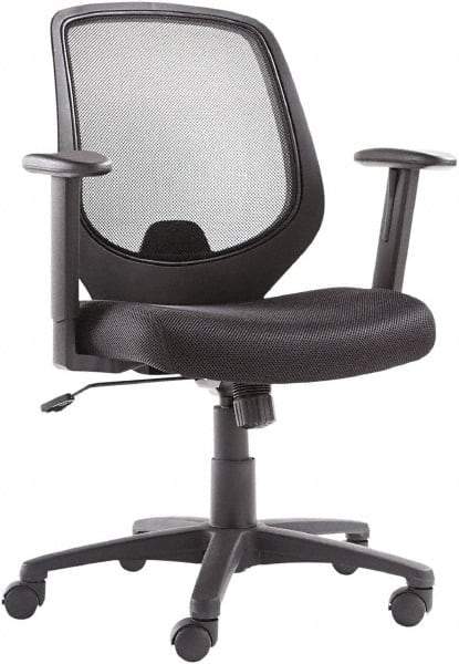 OIF - 40-3/8" High Mid Back Chair - 24" Wide x 22-7/8" Deep, Mesh Seat, Black - Apex Tool & Supply