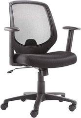 OIF - 40-3/8" High Mid Back Chair - 24" Wide x 22-7/8" Deep, Mesh Seat, Black - Apex Tool & Supply