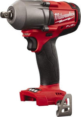 Milwaukee Tool - 1/2" Drive 18 Volt Pistol Grip Cordless Impact Wrench & Ratchet - 0 to 2,400 RPM, 0 to 3,000 BPM, 450 Ft/Lb Torque, Lithium-Ion Batteries Not Included - Apex Tool & Supply