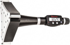 Starrett - 6" to 7", IP67, Carbide Face Electronic Inside Micrometer - 0.00005" Resolution, 0.0003" Accuracy, 4-1/2" Gage Depth - Apex Tool & Supply