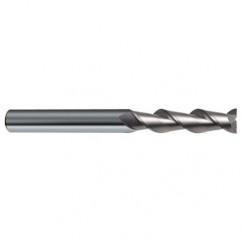 16mm Dia. - 150mm OAL - 45° Helix Bright Carbide End Mill - 2 FL - Apex Tool & Supply