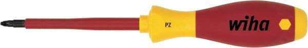 Wiha - #1 Point, 80mm Blade Length Posidrive Screwdriver - 191mm OAL - Apex Tool & Supply