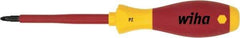 Wiha - #1 Point, 80mm Blade Length Posidrive Screwdriver - 191mm OAL - Apex Tool & Supply