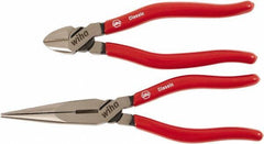 Wiha - 2 Piece Cutting Plier Set - Comes in Vinyl Pouch - Apex Tool & Supply