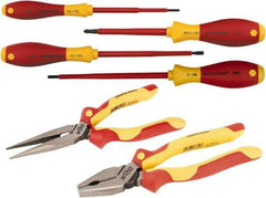 Wiha - 6 Piece Insulated Plier Set - Comes in Vinyl Pouch - Apex Tool & Supply