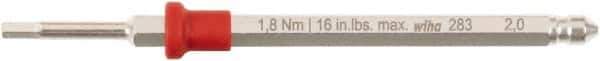 Wiha - 4mm Hex Screwdriver Bit - 6mm Drive, 75mm OAL - Apex Tool & Supply