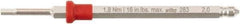 Wiha - 4mm Hex Screwdriver Bit - 6mm Drive, 75mm OAL - Apex Tool & Supply