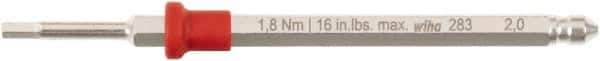 Wiha - 3mm Hex Screwdriver Bit - 6mm Drive, 75mm OAL - Apex Tool & Supply