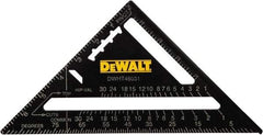 DeWALT - 7" Blade Length x 7" Base Length, Aluminum Rafter Square - 1/8" Graduation, 1" Base Width - Apex Tool & Supply