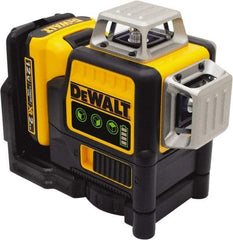 DeWALT - 3 Beam 165' Max Range Self Leveling Line Laser - Green Beam, 1/8" at 30' Accuracy, 17-3/4" Long x 13" Wide x 6-1/8" High, Battery Included - Apex Tool & Supply