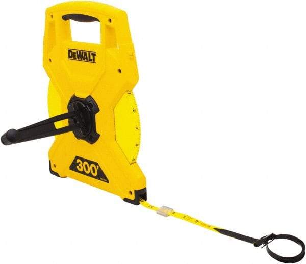 DeWALT - 300' x 3/4" Tape Measure - 1/8" Graduation, Inch Graduation Style - Apex Tool & Supply