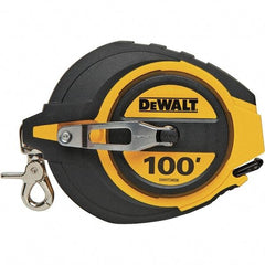DeWALT - 100' x 3/8" Tape Measure - 1/8" Graduation, Inch Graduation Style - Apex Tool & Supply