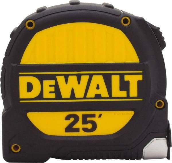 DeWALT - 25' x 1-1/4" Tape Measure - 1/16" Graduation, Inch Graduation Style - Apex Tool & Supply