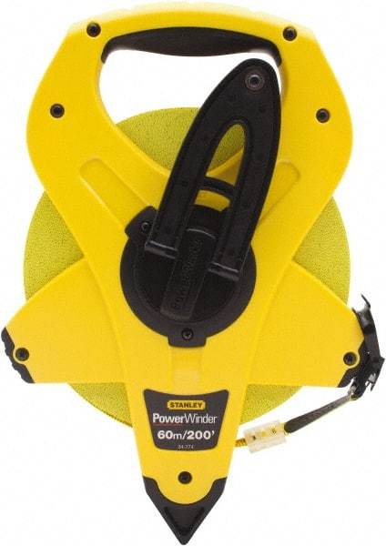 Stanley - 200' x 1/2" Tape Measure - 1/16" Graduation, Inch & Metric Graduation Style - Apex Tool & Supply