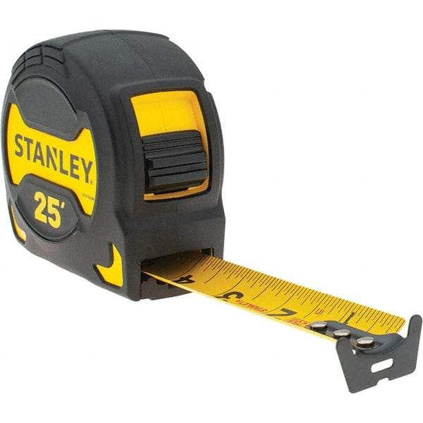 Stanley - 25' x 1-1/8" Tape Measure - 1/16" Graduation, Inch Graduation Style - Apex Tool & Supply