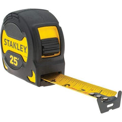 Stanley - 25' x 1-1/8" Tape Measure - 1/16" Graduation, Inch Graduation Style - Apex Tool & Supply