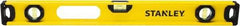 Stanley - 24" Long 3 Vial I-Beam Level - Aluminum, Yellow, 1 Level & 2 Plumb Vials - Apex Tool & Supply