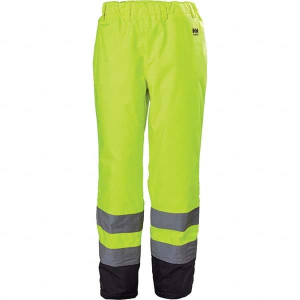 Helly Hansen - Size S Hi-Vis Yellow & Charcoal Rain & Wind Resistant & Waterproof & High Visibility Rain Pants - Apex Tool & Supply